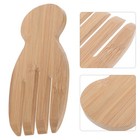  Natürliche Bambus-Salathände zum Mischen und Servieren von Salat.