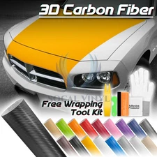 Premium 3D Matte Carbon Fiber Textured Vinyl Wrap Sticker Decal Air Bubble Free