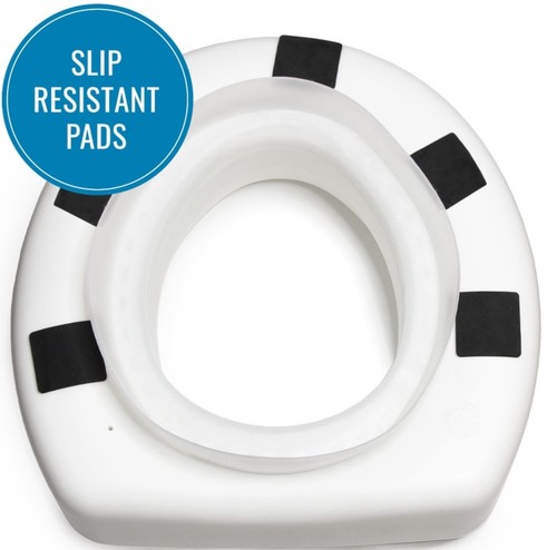HealthSmart Enhanced Comfort 5" Raised (Round) Toilet Seat Risers for Seniors - Picture 6 of 8