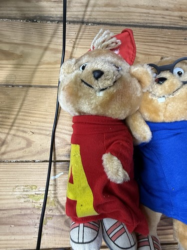 Vintage 1983 Alvin and the Chipmunks Plush 11" CBS Toys Simon & Theodore - Picture 2 of 9
