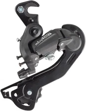 MicroSHIFT M21 Rear Derailleur - Long Cage, 6/7-Speed, Dropout Claw, Steel &
