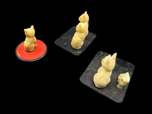 Vintage Celluloid Mini Cats Lot Japan Kittens Cat Japan Miniature White Figurine - Picture 5 of 9