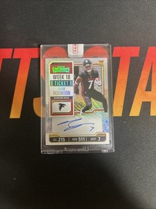 2023 Contenders Bijan Robinson Week 18 Rookie Ticket Auto #04/18 Falcons SSP RC