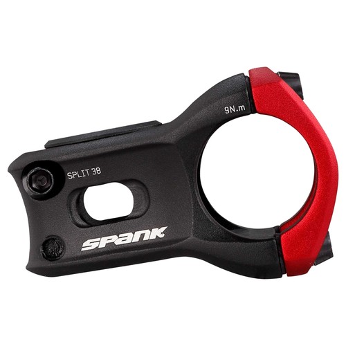 SPANK SPLIT Stem 38mm 31.8mm Red Aluminum | Highly Weight-Optimized Single Crown - Picture 3 of 3