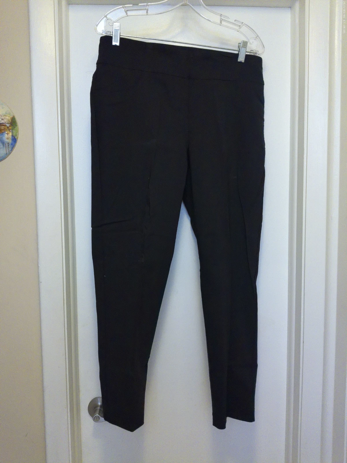Ruby Red Women's Size 12 Solid Black Capri Mid-Calf Pants New With Tag
