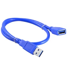 1.5ft USB 3.0 Extension Cable Type A Male to Female Extender Data Cord 50cm