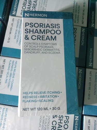 Hermon Psoriasis Shampoo 120ml & Cream 30g Dermatitis, Dandruff, Eczema Free P&P - Picture 2 of 3