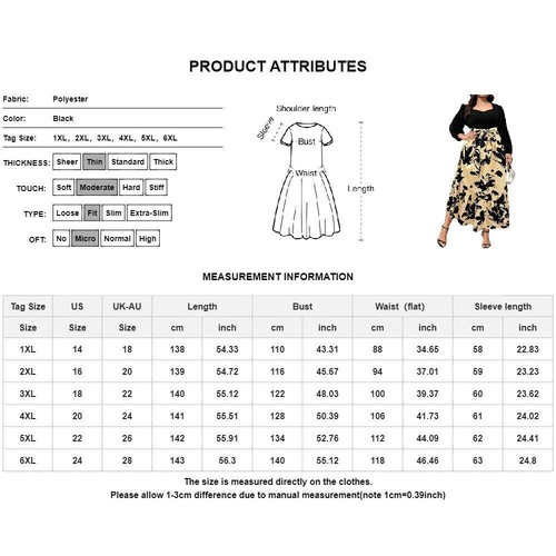Plus Size 18-28 Women Floral Maxi Dress Ladies Evening Cocktail Ruffle Ball Gown - Picture 2 of 13