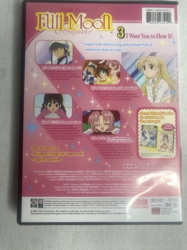 Full Moon o Sagashite - Vol. 3: I Want You to Hear It (DVD, 2006) OOP Rare - Foto 2 di 4