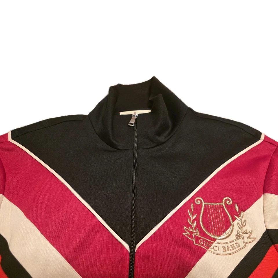 GUCCI Band Track Jacket Polyester Black Size SMALL - Image 3 of 4