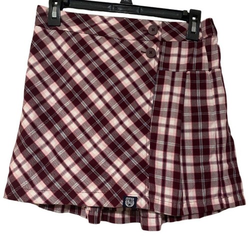 Justice Girls Plaid Skirt Skort Biker Shorts Preppy Girly - Size XL - Picture 2 of 6