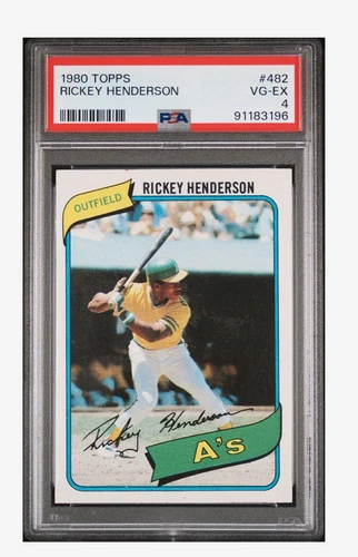 1980 Topps RICKEY HENDERSON PSA 4 RC Rookie