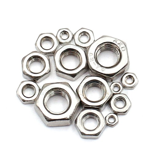 M1 M1.2 M1.4 M1.6 M2 M2.5 M3 M4 M5 M6 304 Stainless Steel Hexagon Nuts DIN 934 - Picture 3 of 8