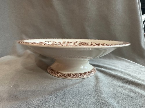 Antique Transferware Plate & Pedestal, Yeddo Pattern, R.S.R., England - Picture 9 of 10