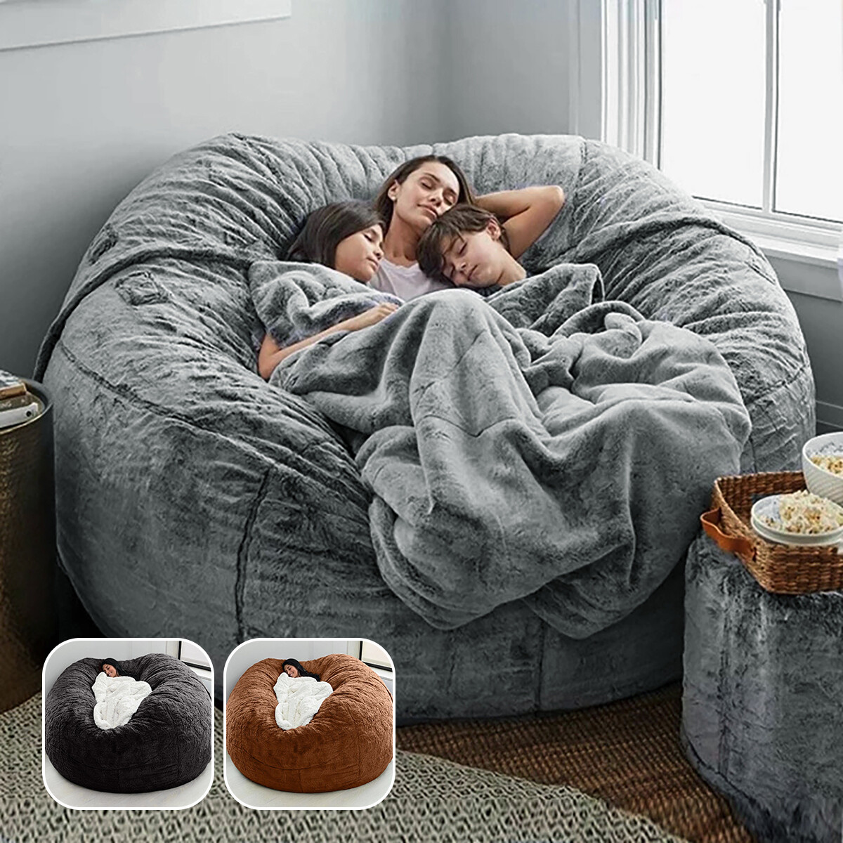 Fluffy sac bean bag deals