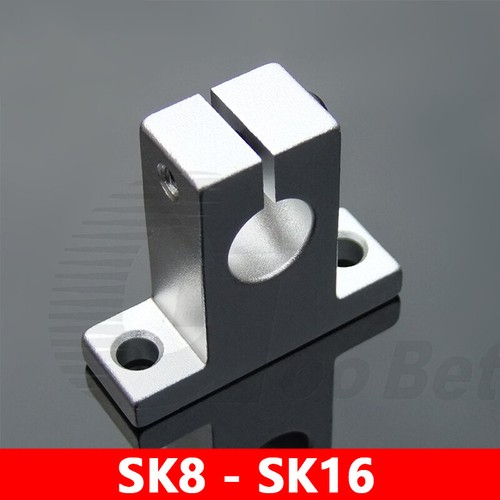 SK8-SK16 Aluminium Linear Rail Bar Shaft Support Bore 8-16mm for 3D Printer CNC - Picture 1 of 9