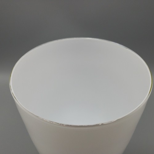 VTG Contemporary Vase Art Glass 8.5 Inch White & Clear Hand Blown Portugal Zodax - Picture 4 of 16