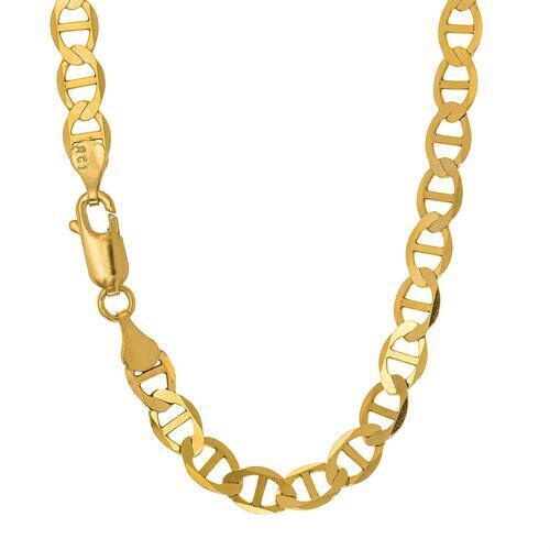 10 Karat massive Gelbgold 3,2 mm Mariner Kette Halskette - Bild 1 von 42