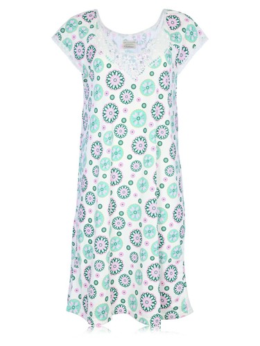 JEFFRICO 2 Pack Nightgowns For Women Soft Short Sleeve Comfy Nightshirts 803 - Picture 12 of 36