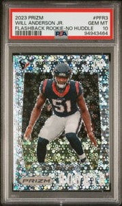 2023 Prizm Will Anderson Jr PSA 10 Prizm Flashback Rookie No Huddle Texans RC