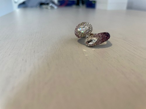 New Swarovski Trema Cystal Silver Purple Wrap Around Ring. Size 60. RRP $180 - Picture 14 of 16