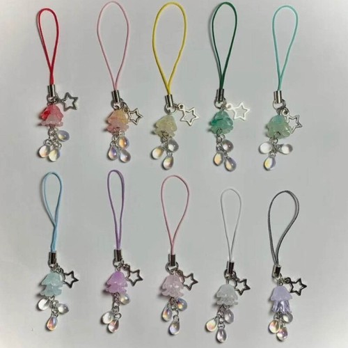 Phone Chain Sweet Keychain Jellyfish Pendant Ornament Backpack Bag Decoration - Zdjęcie 3 z 16