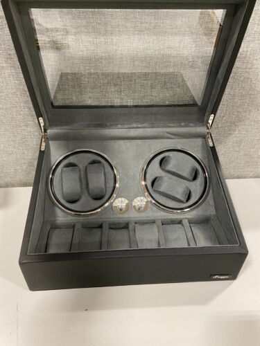 iFregga Watch Winder 9.3" x 7.1" x 13.2" Faux Leather Black w/ Cloth Lining - Picture 2 of 2