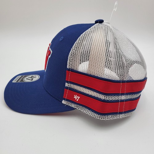 Kansas Jayhawks '47 Adjustable Straight Eight Blue Snapback Trucker Hat - Picture 3 of 8