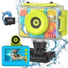 Kids Digital Camerakids Underwater Camera20mp 1080p Waterproof Kids Selfie Camer