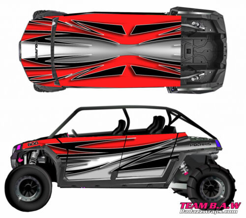 Wrap Graphics Kits VINYL DECALS Grapfix sticker 2007-2010 Polaris RZR 800 4 Door - Picture 7 of 8
