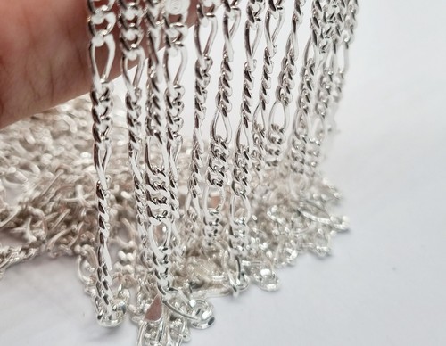 ORIGINAL CADENA DE COLLAR FIGARO PLATA ESTERLINA 925 - 2 mm - VARIAS LONGITUDES - Imagen 38 de 41