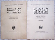Deutsche Italienische Inkunabeln 300 Tafeln Reichsdruckerei Berlin 1913 museal