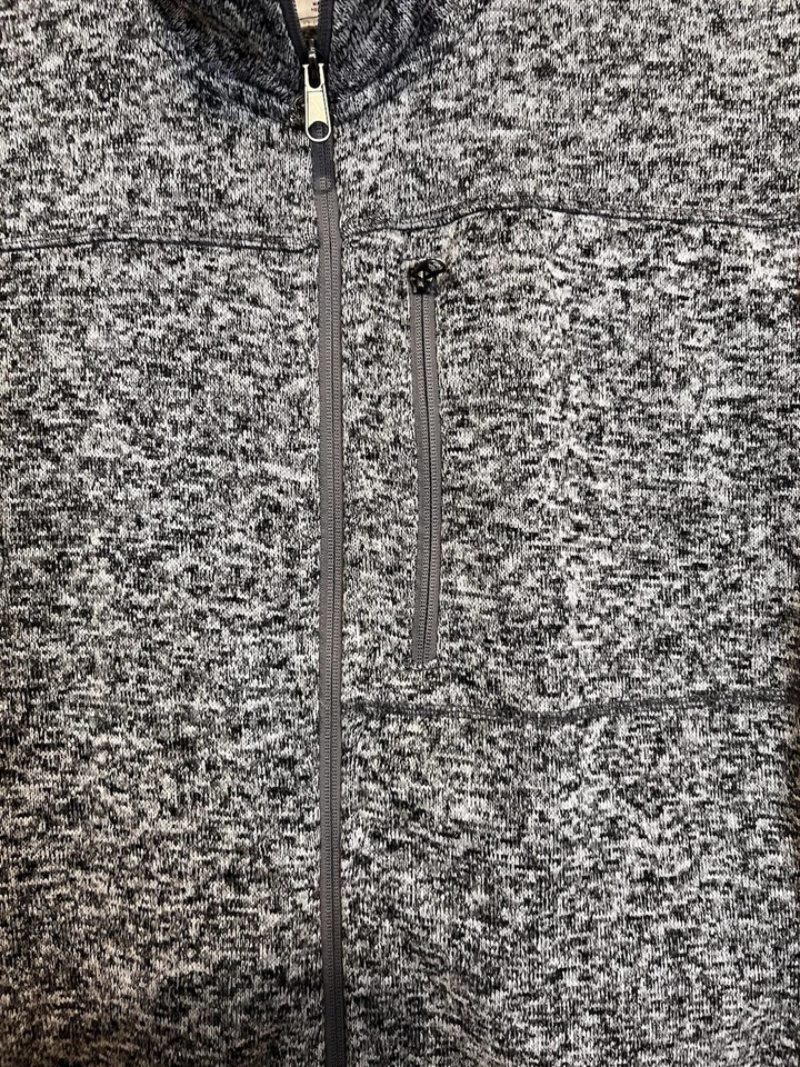 Chaleco polar Merona con cremallera frontal en gris. Bolsillo lateral y superior. Talla XXL Foto 3 de 4