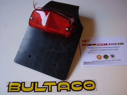 BULTACO TAIL LIGHT RUBBER HOLDER LICENSE SUPORT NEW PART BULTACO TAIL LIGHT NEW - Picture 3 of 4