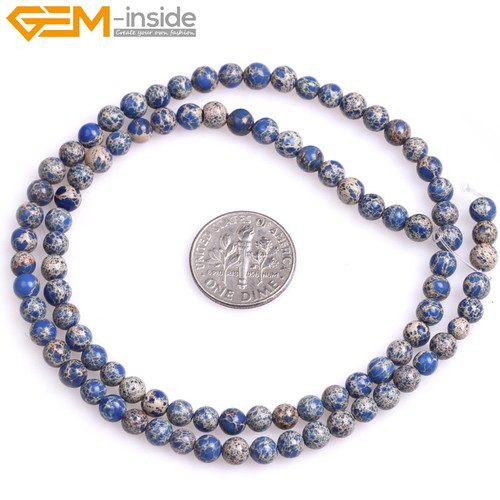 Assorted Color Round Sea Sediment Charm Gemstone Beads For Jewellery Making 15" - Picture 5 of 82