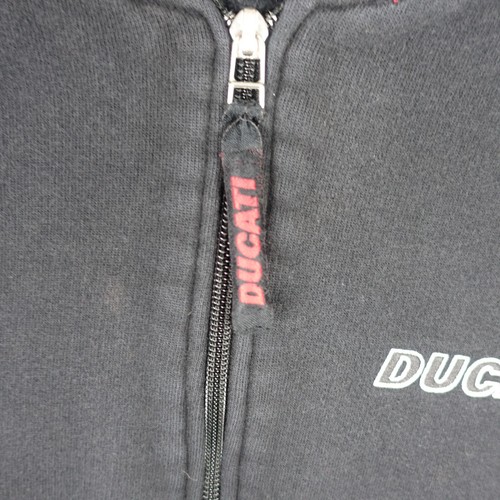 Ducati Sweatshirt Herren Large schwarz Borgo Panigale Full Zip Italy Hoodie Moto Vintage - Bild 4 von 18