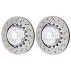SHW Rear Brake Discs Drilled 370mm R90 x2 For BMW X3M F97 / X4M F98 Incl Comp