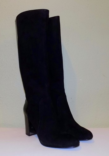 WOMENS BLACK SUEDE SNAKE EMBOSSED LTHR ANNE KLEIN BOOTS US 8.5 M EU 38.5 39 39.5 - 第 2/11 張圖片