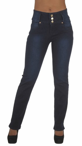 Plus/Junior Size Colombian Design Butt Lift High Waist Boot Leg Jeans - Picture 3 of 7