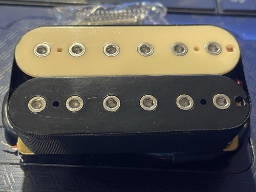 AlNico V Magnet Bridge PAF Humbucker 15kohm Zebra Pickup in Ivory/Black - Picture 4 of 4