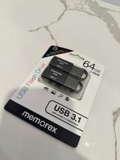 Memorex 64GB USB 3.1 2pk Flash Drive - Black
