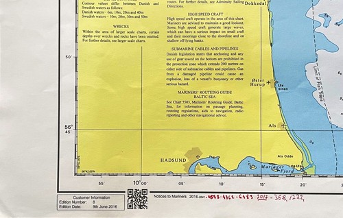 Gráfico de mapa de papel marino náutico Genius parte norte Kattegat 2107 - Imagen 9 de 12