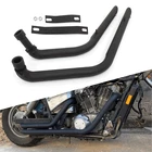 Black Shortshots Exhaust Pipes System For Honda VT1100 Shadow Spirit Sabre 1100
