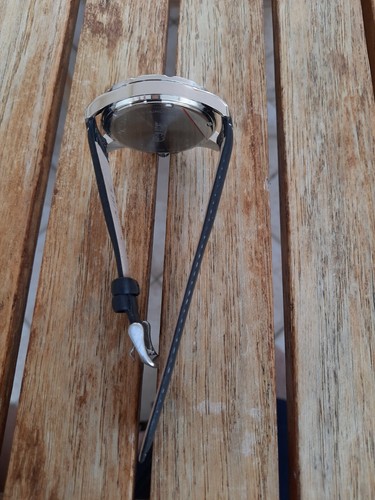 Equipe Turbo Black Dial 44 mm Day Date 24 H Multi Dial Quartz w Black Leather - Picture 7 of 9