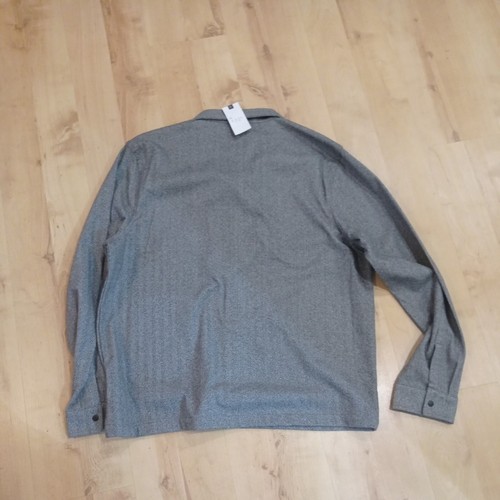 Easy Men’s Long Sleeve Shirt Herringbone design Grey Size Extra Large Jersey - Picture 5 of 5