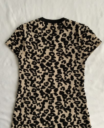 Free People Beige Multicolor Textured Pencil Dress Short Sleeve Crew Neck XS - Picture 12 of 12