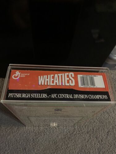 1992 Wheaties Box Pittsburgh Steelers AFC Champions Auto JSA Cowher Hoge Lloyd - Bild 12 von 12