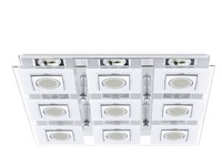 Eglo Cabo - Ceiling Lighting Indoor, Chrome, Transparent, White, Square, Glass, Eglo Cabo - Ceiling Lighting Indoor, Chrome, Transparent, White, Square, Glass,