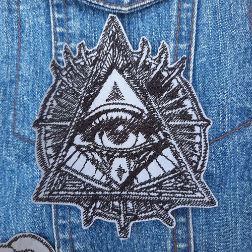 All seeing eye reflective embroidered patch iron on - Picture 5 of 5