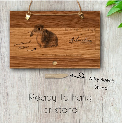 Personalised Custom Wooden Sign String Hung Engraved Text, Plaque, Oak, 10 Fonts - Picture 5 of 18